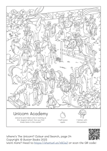 a downloadable unicorn colour and search scene