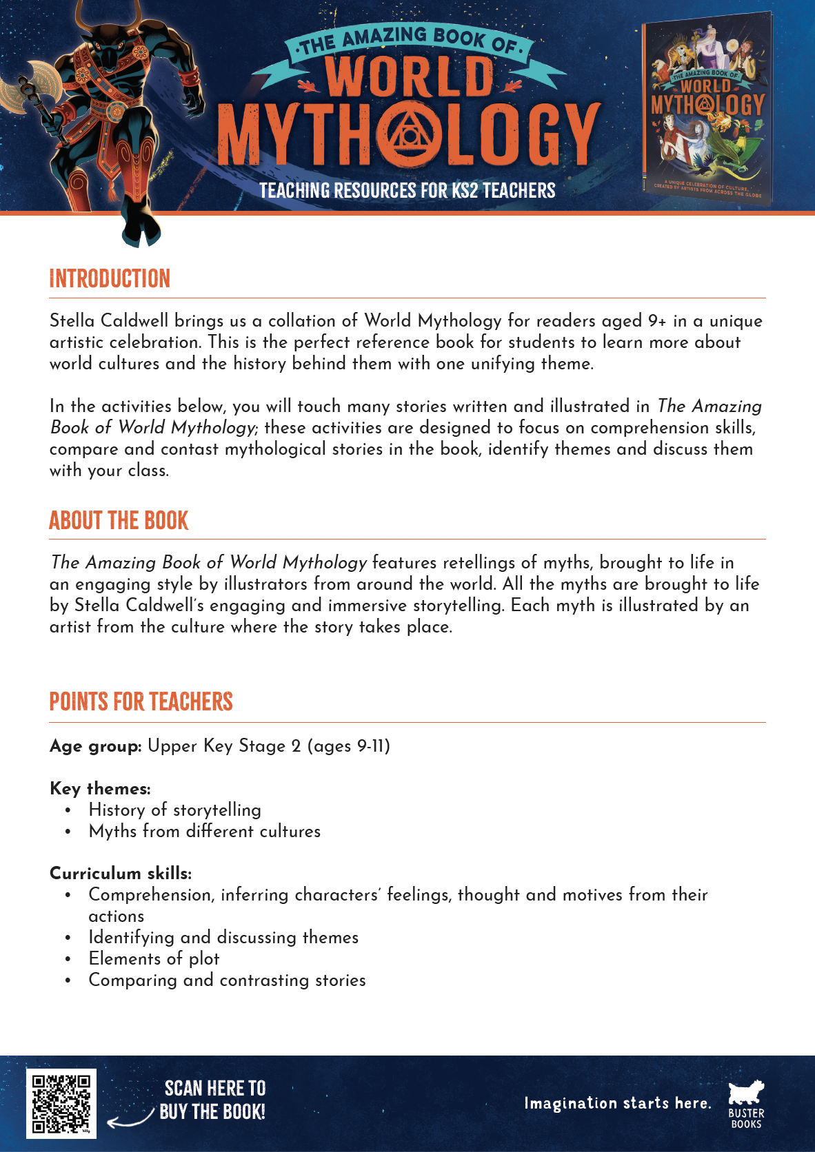 The Amazing Book of World Mythology Teaching Resource for KS2 Teachers Page 1