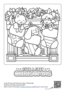 cute and cosy characters hanging in christmas stockings