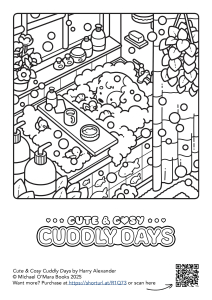 Cute illustration of a dog relaxing in the bath