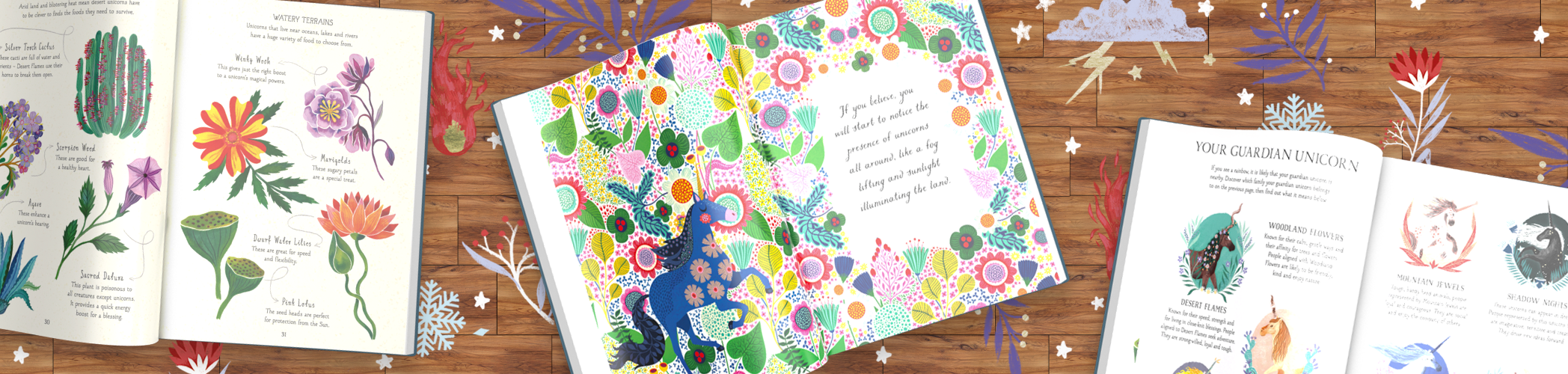 Page Spreads for the magical unicorn society